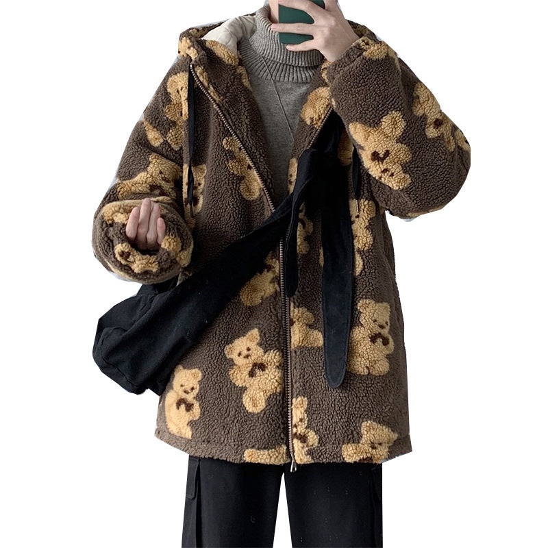 Cotton Coat Full Print Bear Sweater