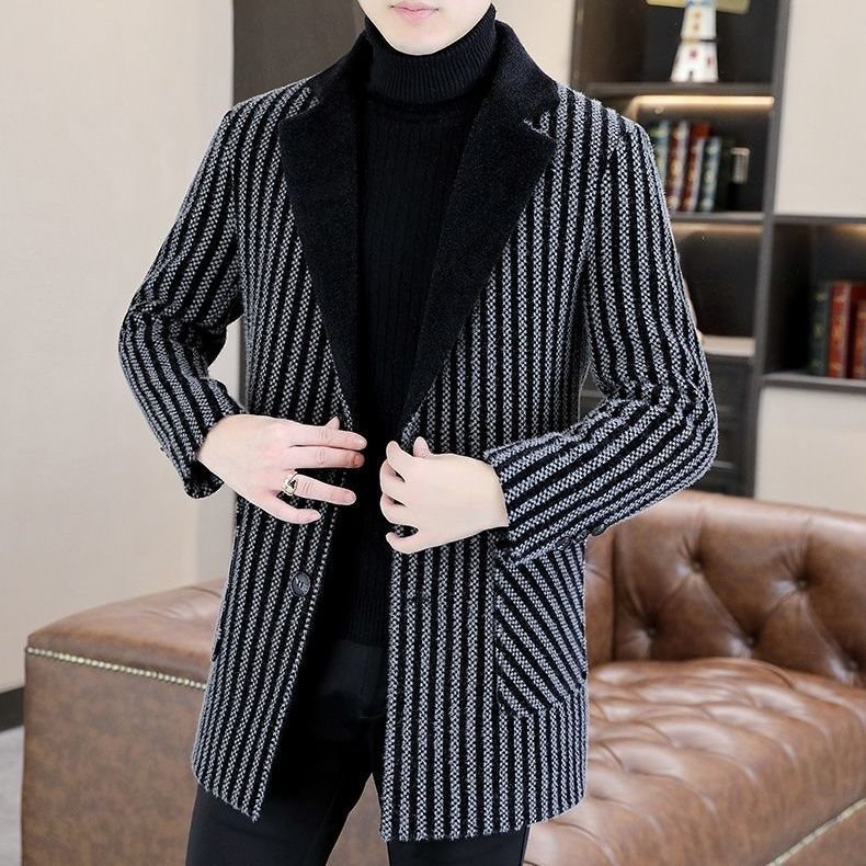 Autumn And Winter High-grade Men's Coat Mid-length