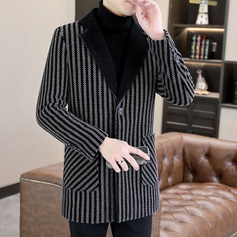 Autumn And Winter High-grade Men's Coat Mid-length