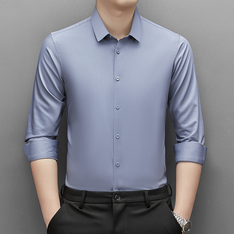 Business Leisure Iron-free Silky Shirt