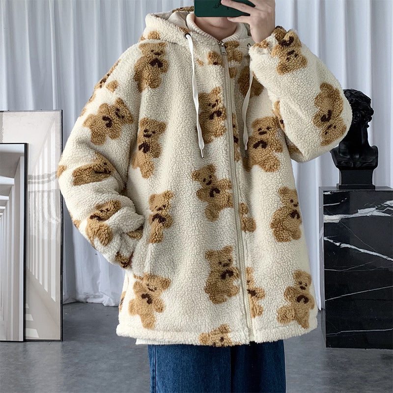 Cotton Coat Full Print Bear Sweater