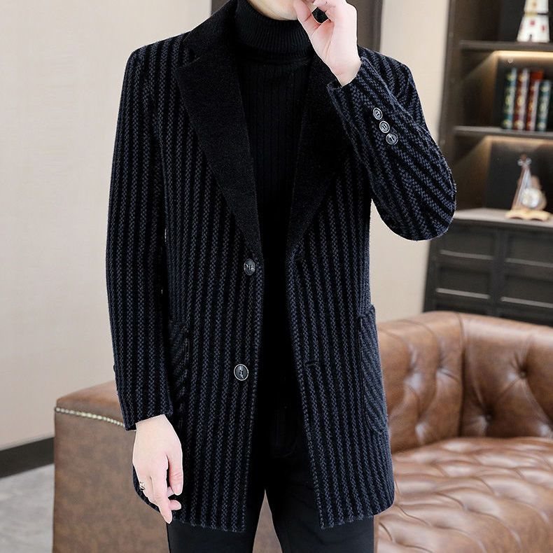 Autumn And Winter High-grade Men's Coat Mid-length