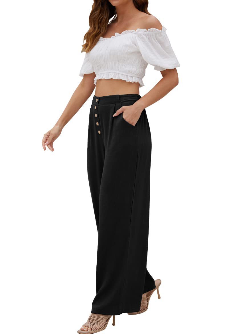 Women's Cotton And Linen Casual Straight Pants