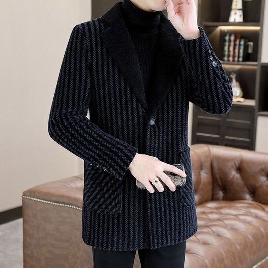 Autumn And Winter High-grade Men's Coat Mid-length